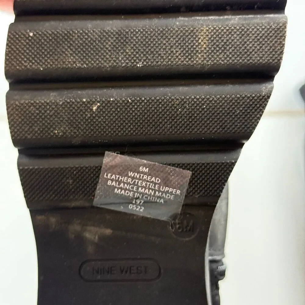 Nine West Tread Over the Knee Black Boots Size‎ 6